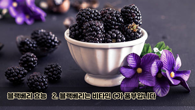 2. 블랙베리는 비타민 C가 풍부합니다