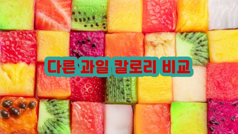 다른 과일 칼로리 비교