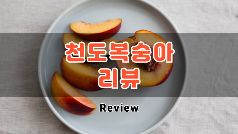 천도복숭아 리뷰