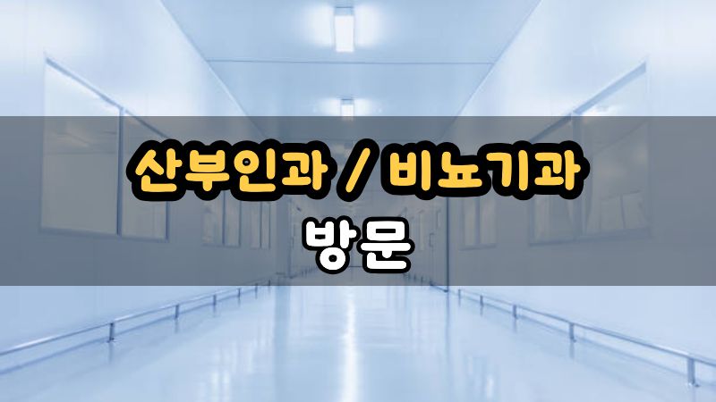 산부인과 비뇨기과 방문