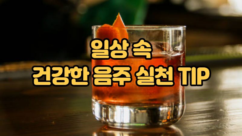 일상 속 건강한 음주 실천 TIP
